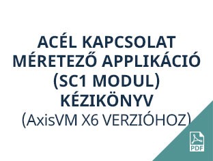 acél kapcsolat méretező applikaició AxisVM X6
