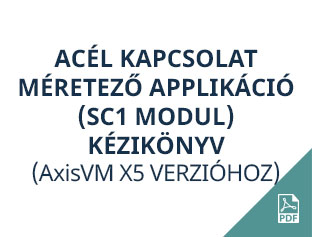 acél kapcsolat méretező applikáció AxisVM X5