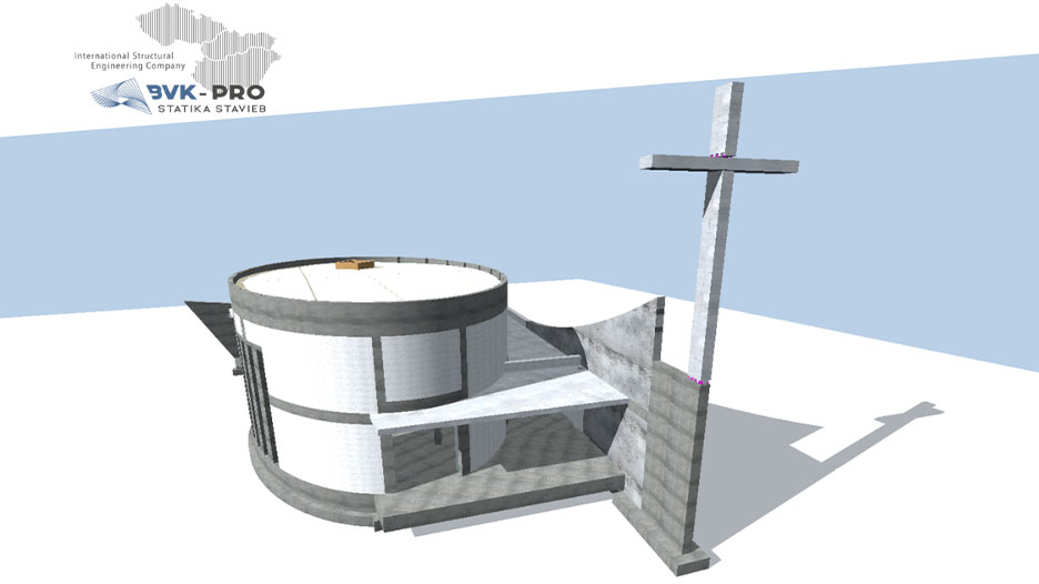 Roman catholic church - reinforced concrete structure