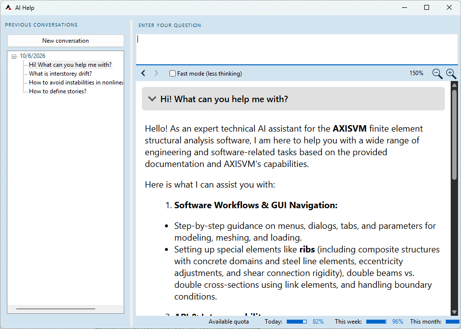 AI Chatbot in AXISVM