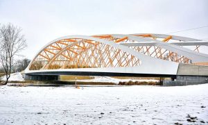 Oskar-híd, Břeclav, Csehország - acélszerkezet